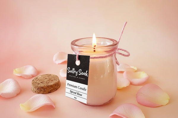 Spiced Rose Milk Bottle Candle